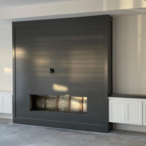 Residential interior construction with custom built-ins