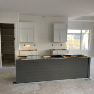 Residential interior construction with custom built-ins